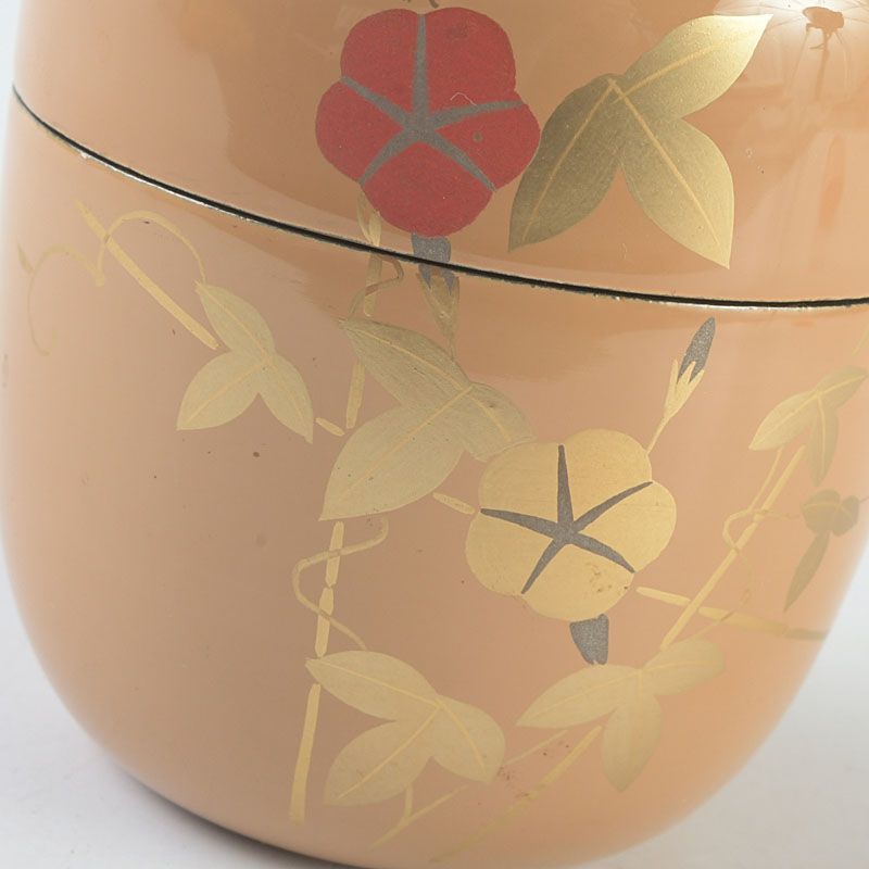 茶道具 中村湖彩作 朝顔蒔絵 螺鈿装飾 中棗 共布共箱 V S662 - メルカリ