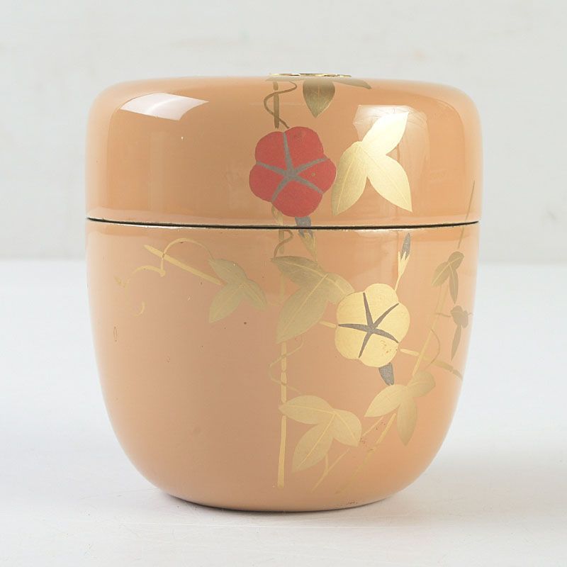 茶道具 中村湖彩作 朝顔蒔絵 螺鈿装飾 中棗 共布共箱 V S662 - メルカリ