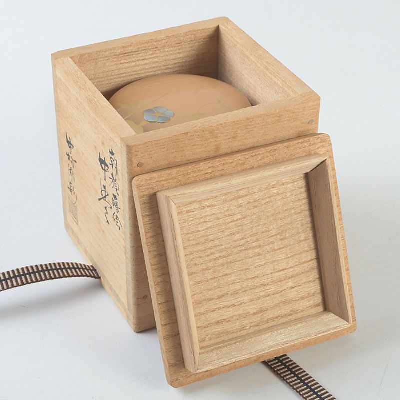 茶道具 中村湖彩作 朝顔蒔絵 螺鈿装飾 中棗 共布共箱 V S662 - メルカリ