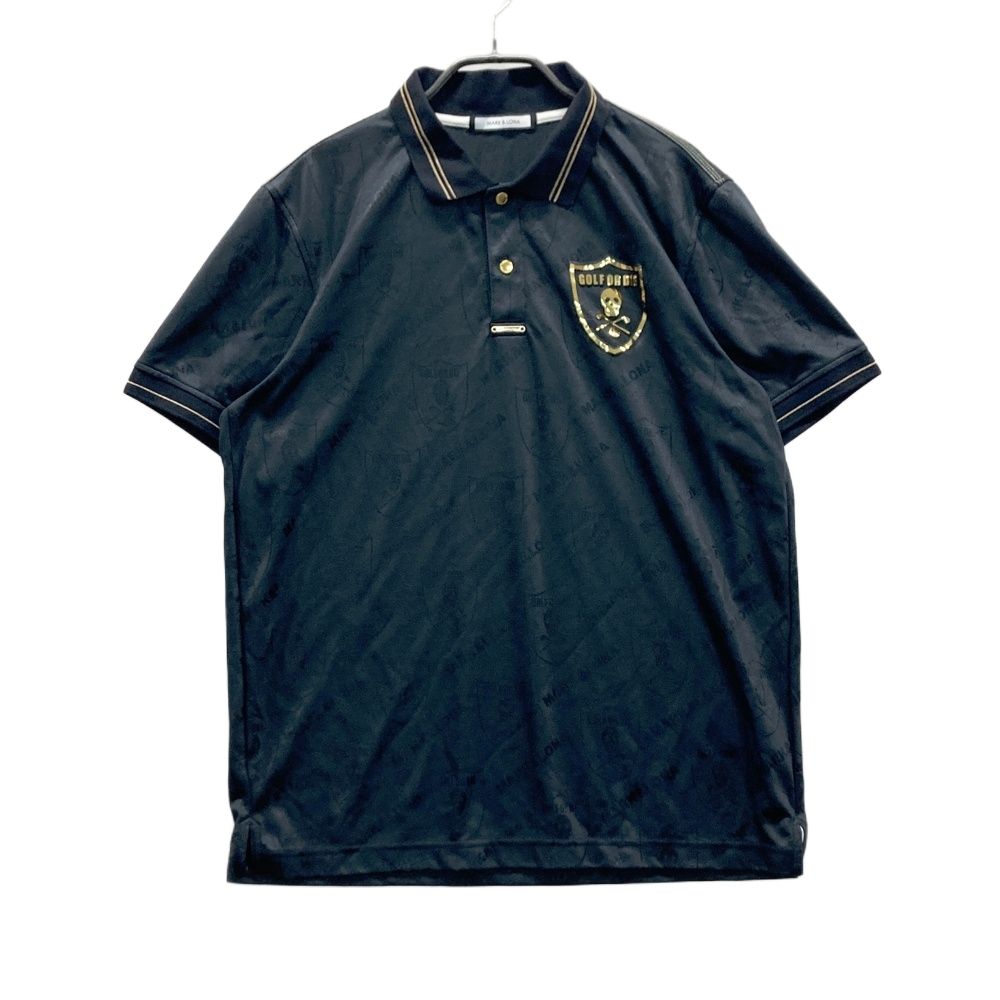 サイズ：48 MARK&LONA マークアンドロナ 半袖ポロシャツ ロゴ×総柄