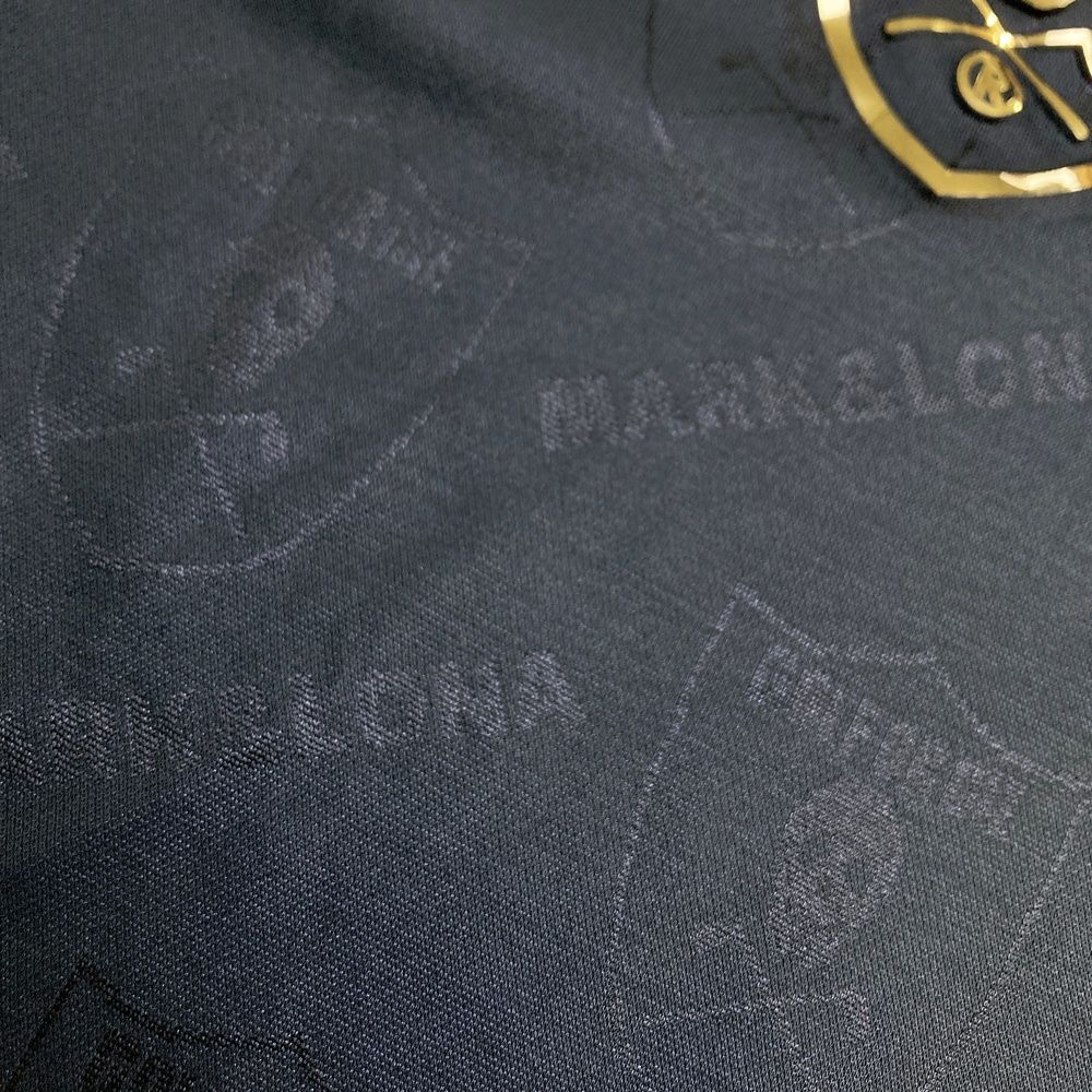 サイズ：48 MARK&LONA マークアンドロナ 半袖ポロシャツ ロゴ×総柄