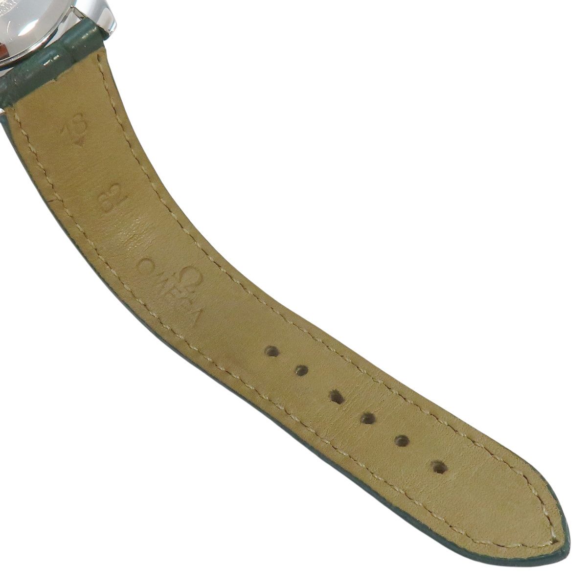  オメガ スピードマスターデイト 3811 70 26 SS 革 グリーン 自動巻き メンズ 40802162583 アラモード デニム 自動巻き時計 腕時計(アナログ)