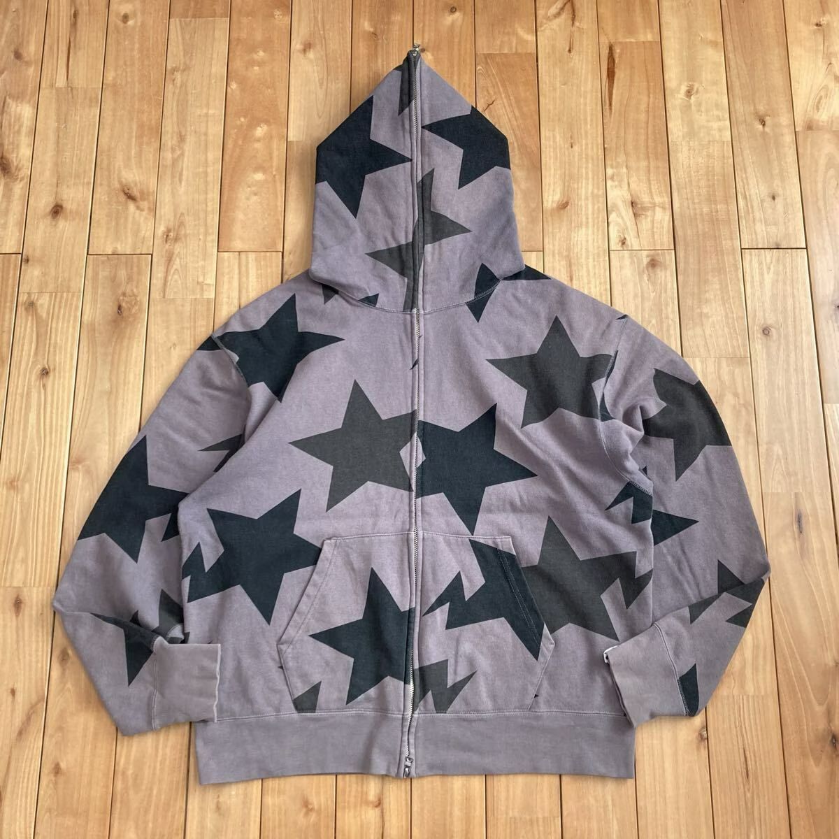 f*様 アベイシングエイプ　フルジッブ　パーカー　スター　グレー　XXS BAPE スター パーカー Lサイズ グレー a bathing ape star BAPE STA
