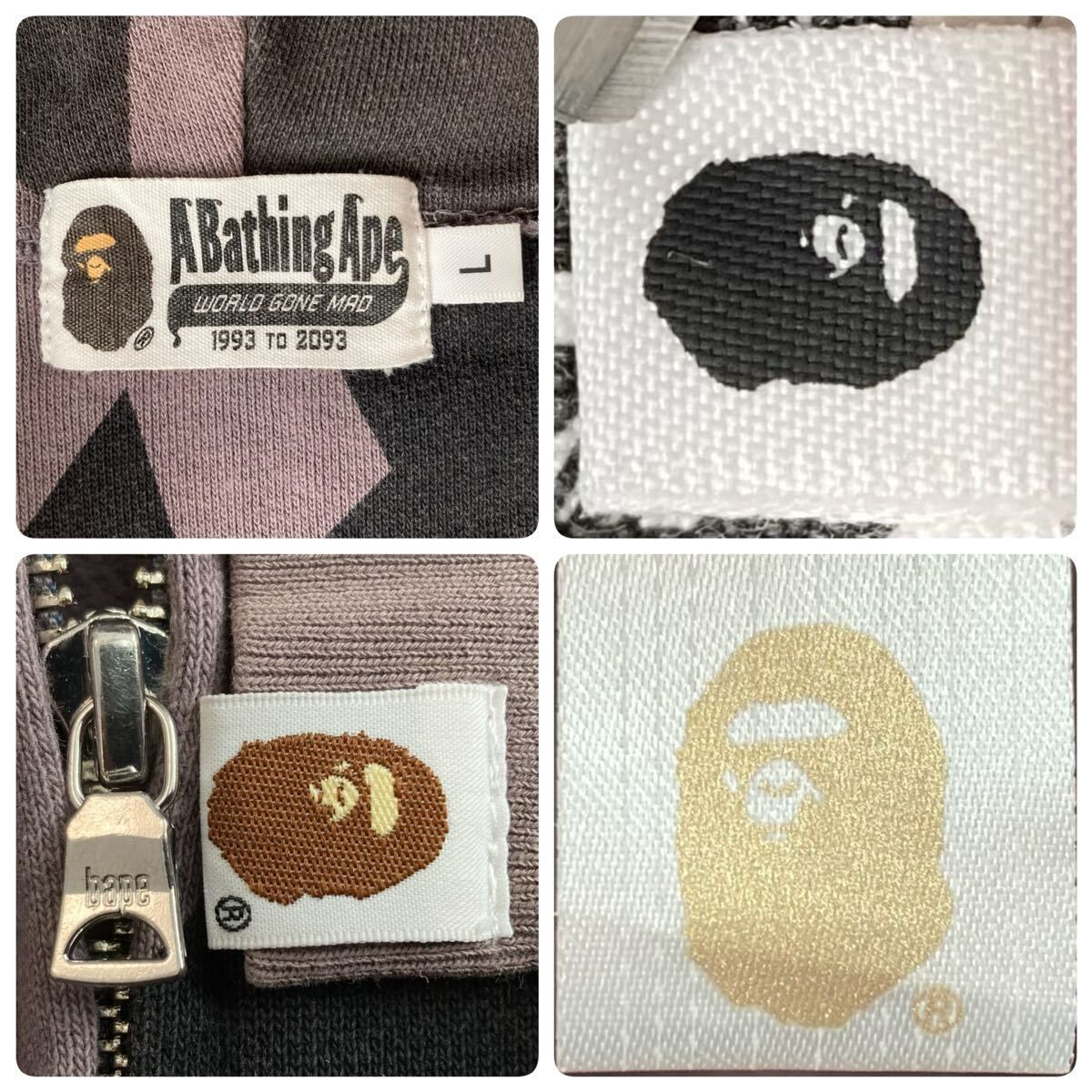 BAPE スター パーカー Lサイズ グレー a bathing ape star BAPE STA