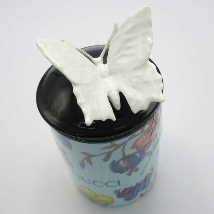 グッチGUCCIアロマキャンドル　バタフライ 新品】グッチ キャンドル フレグランス GUCCI フローラル プリント