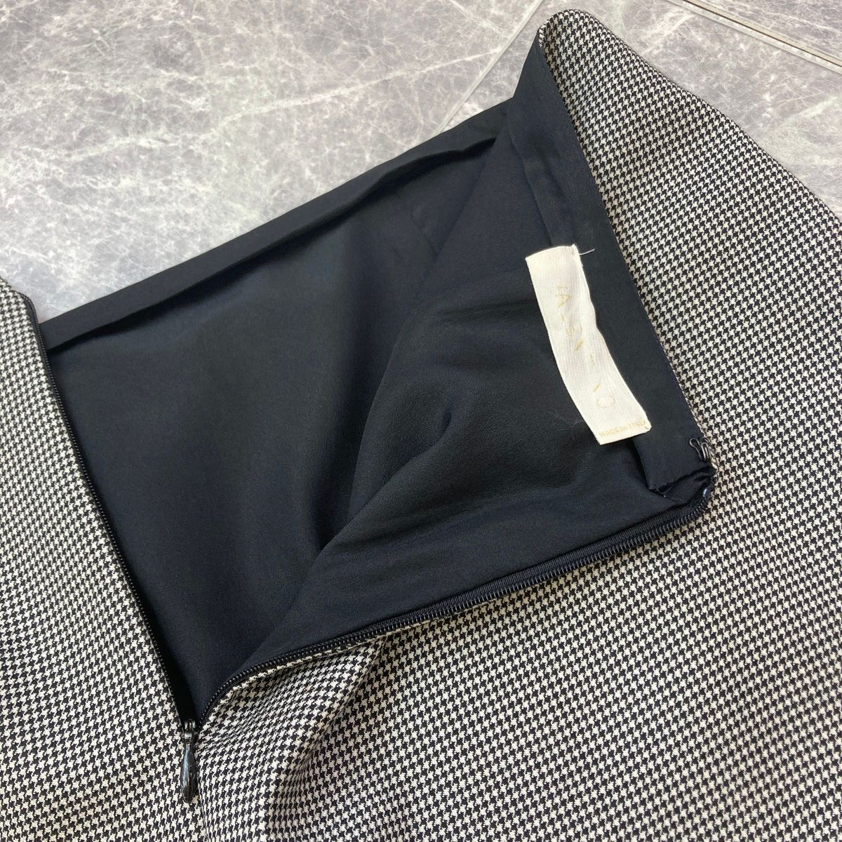 VALENTINO ヴァレンティノ 千鳥格子 裾プリーツ スカート 10