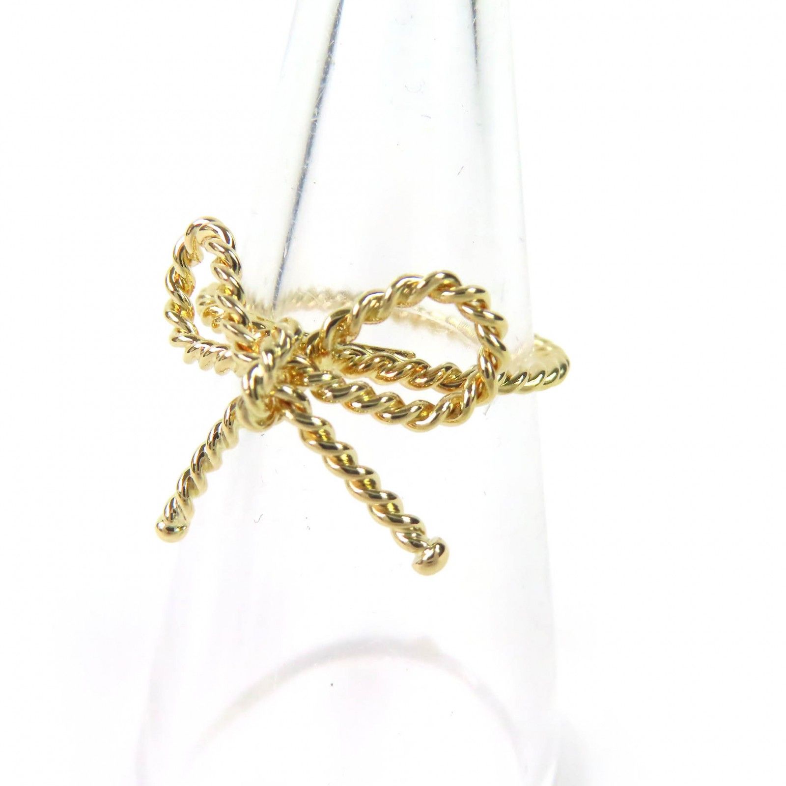 極美品△TIFFANY&Co. ティファニー ツイストリボン 18K リング・指輪