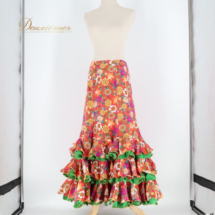 HERMOSA 花柄フラメンコスカート フラメンコ 衣装 エルモサイベリア HERMOSA IBERIA ファルダ スカート