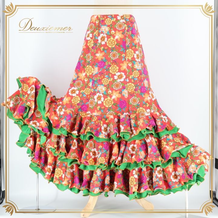 フラメンコ 衣装 エルモサイベリア HERMOSA IBERIA ファルダ スカート