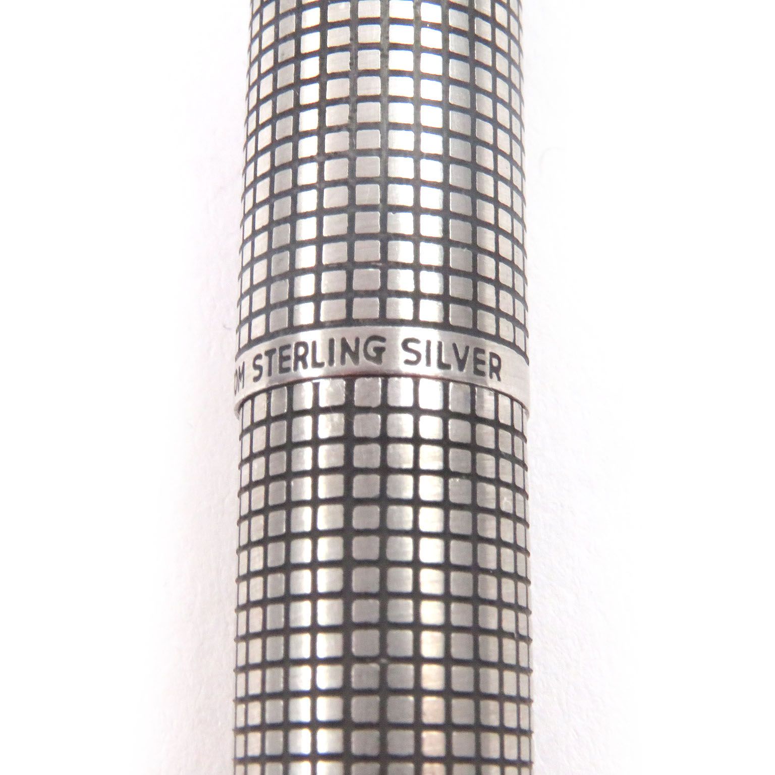 PILOT パイロット ヴィンテージ CUSTUM カスタム ペン先18 KWG Mニブ 格子柄 スターリングシルバー 万年筆 シルバー 日本製 総重量25 21 g メンズ