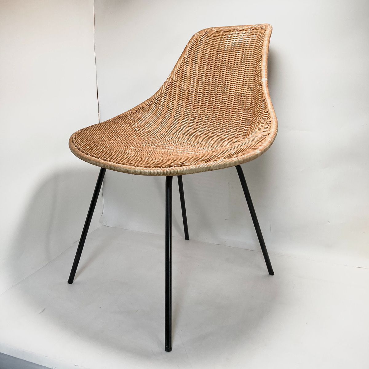 IDEE イデー ラタンチェア 椅子 籐編み ダイニングチェア 1人掛け 鉄脚