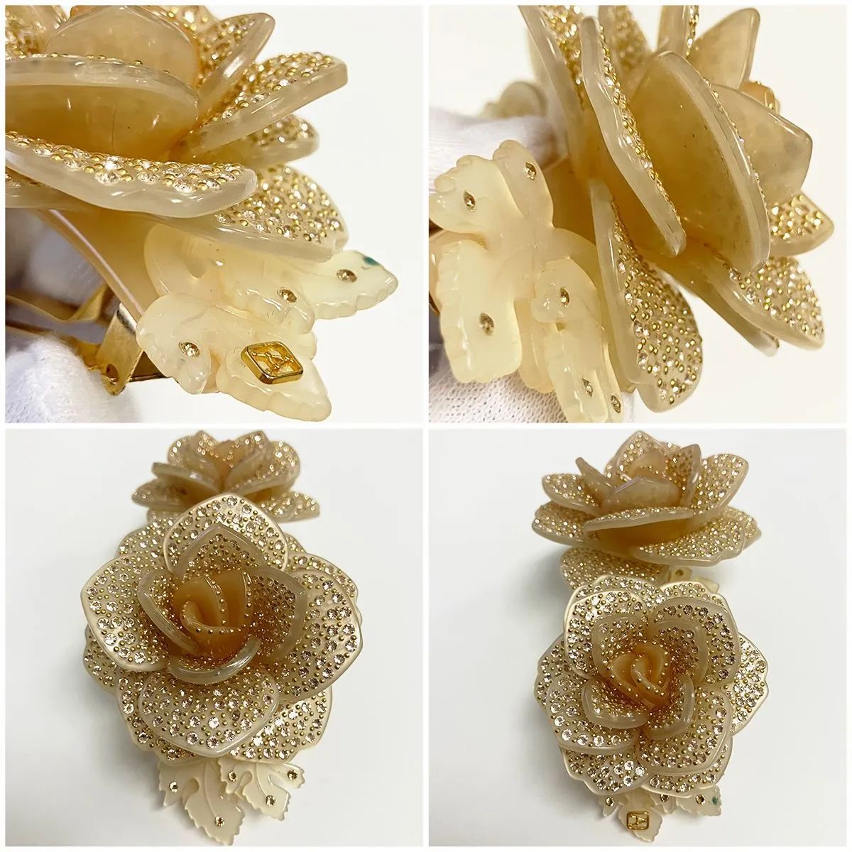 ALEXANDRE DE PARIS アレクサンドル ドゥ パリ ローズ ラインストーン