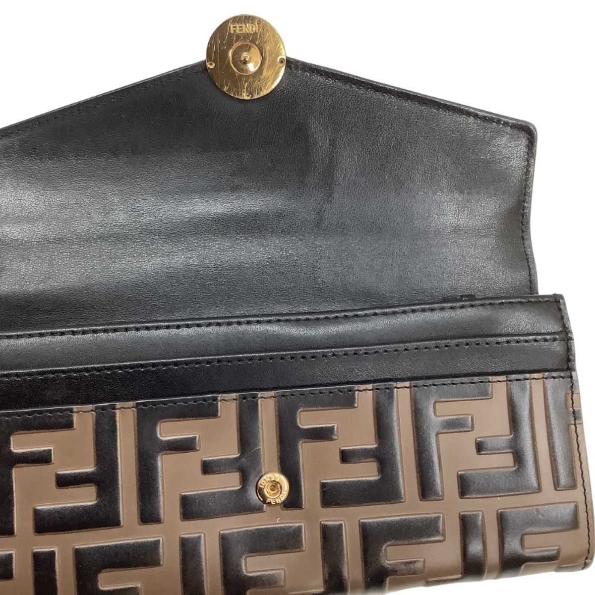 ♪♪FENDI フェンディ 長財布 ズッカ コンチネンタル ベージュ - メルカリ