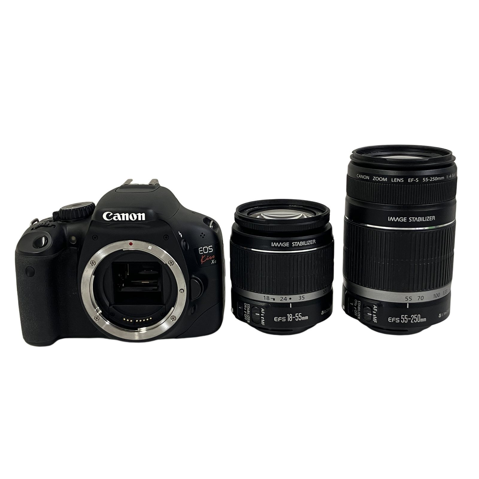 Canon EOS Kiss X4 EF-S 18-55mm F3.5-5.6 55-250mm F4-5.6 ダブル