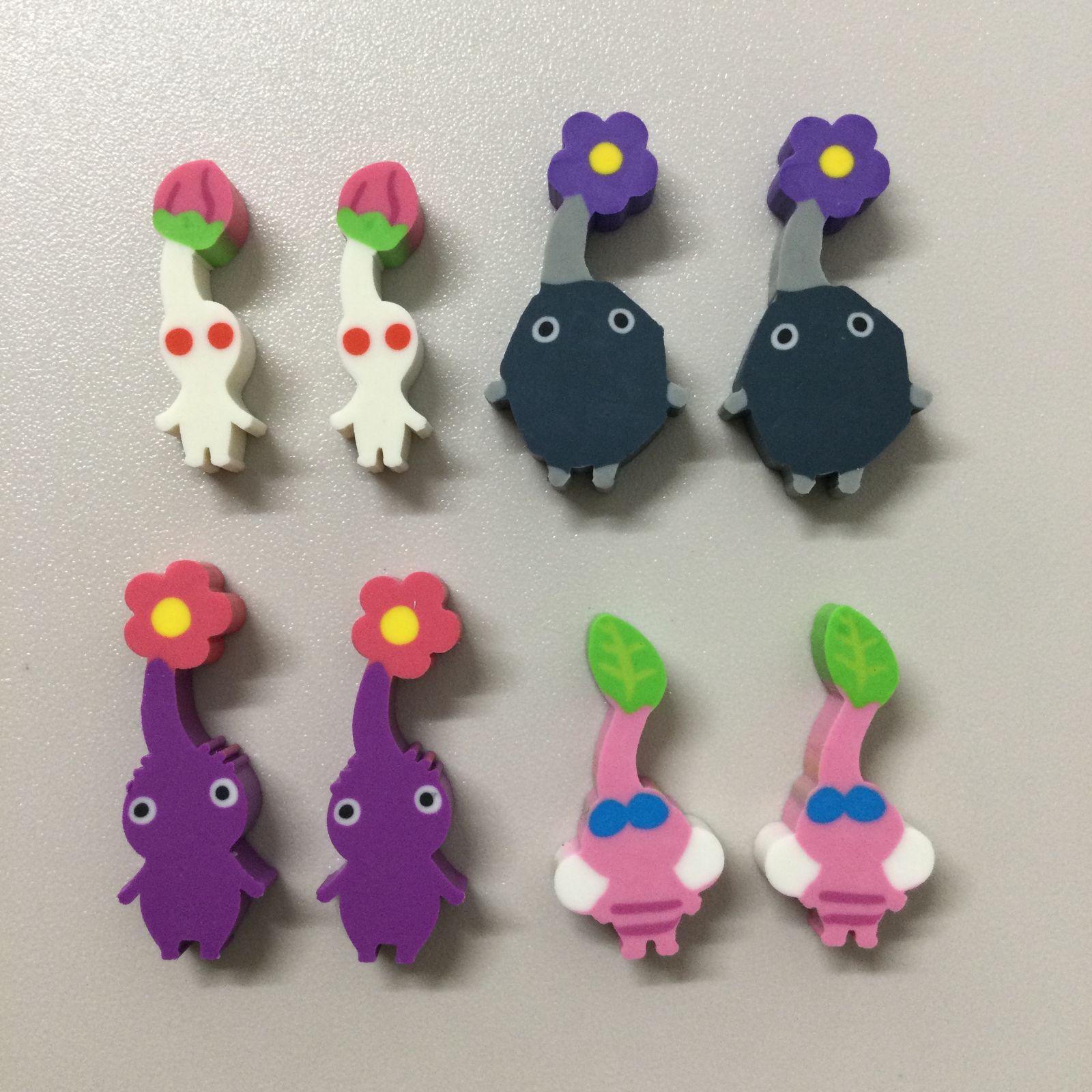 b169【新品・未使用】ピクミン3 デラックス つめつめ消しゴム 4種×2