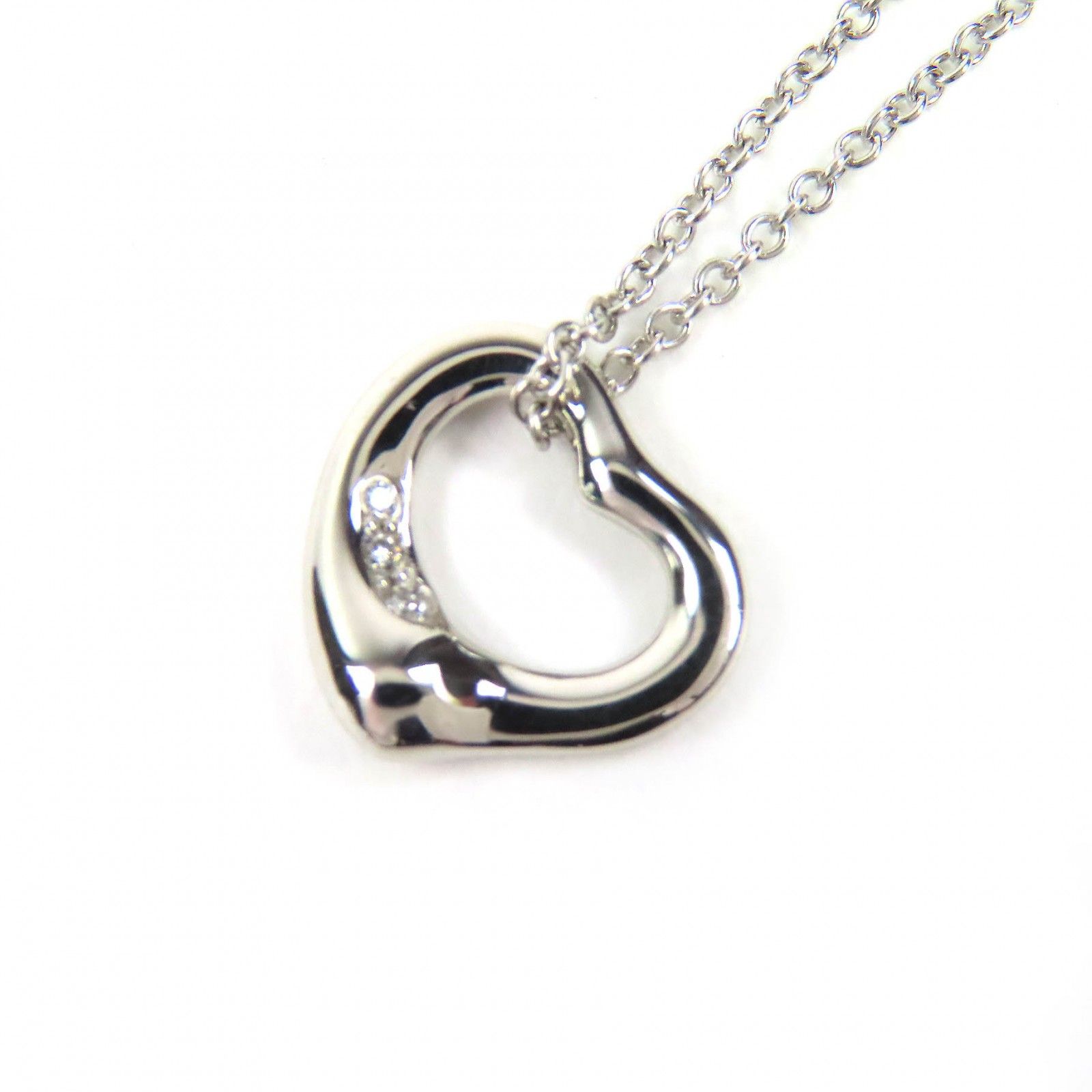 極美△TIFFANY&Co. ティファニー オープン ハート ペンダント