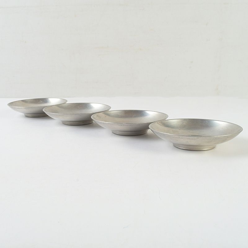 煎茶道具 間村自造 古錫 円式 茶托 四客 N S672 - メルカリ