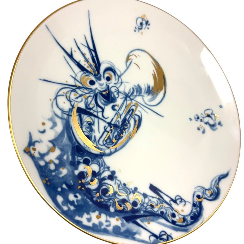 美品】MEISSEN マイセン 龍 竜 辰 チューバを吹く陽気なドラゴン