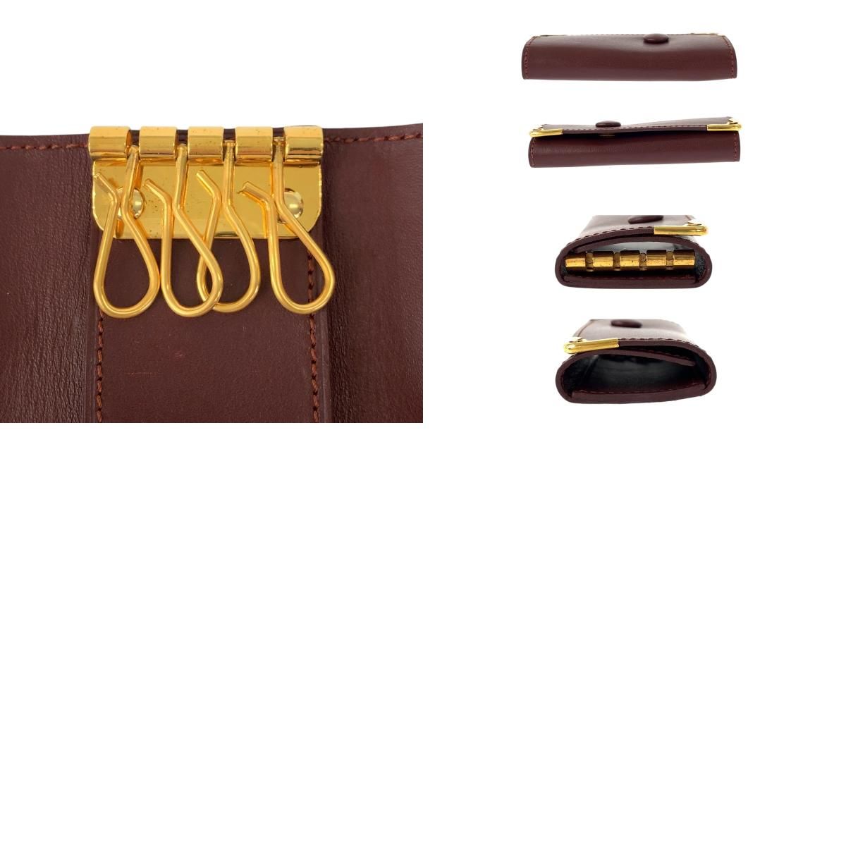 美品 CARTIER カルティエ マストライン 4連 ワインレッド ボルドー