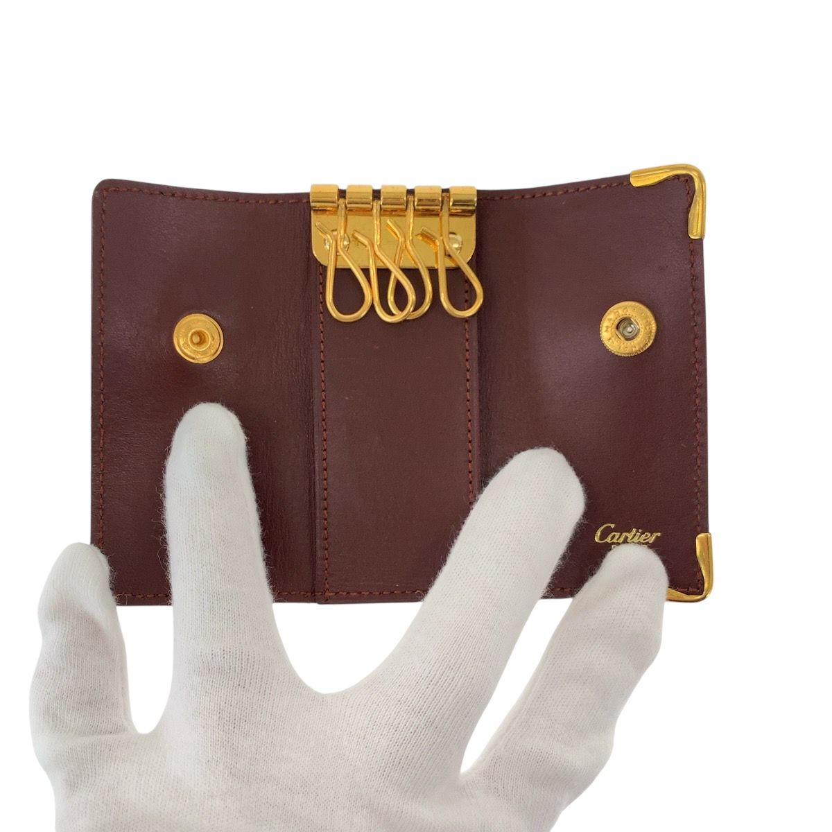 美品 CARTIER カルティエ マストライン 4連 ワインレッド ボルドー