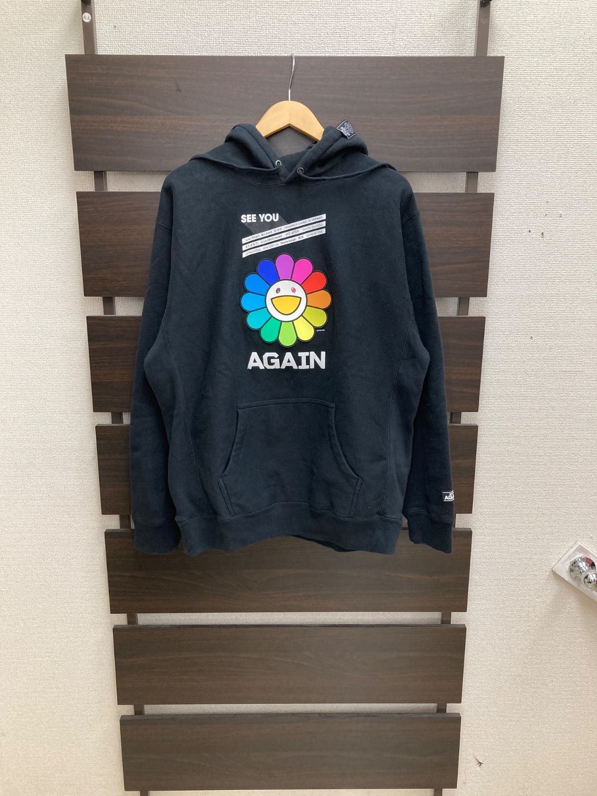 ゆず×村上隆コラボ AGAIN カイカイキキ パーカー フーディー ブラック