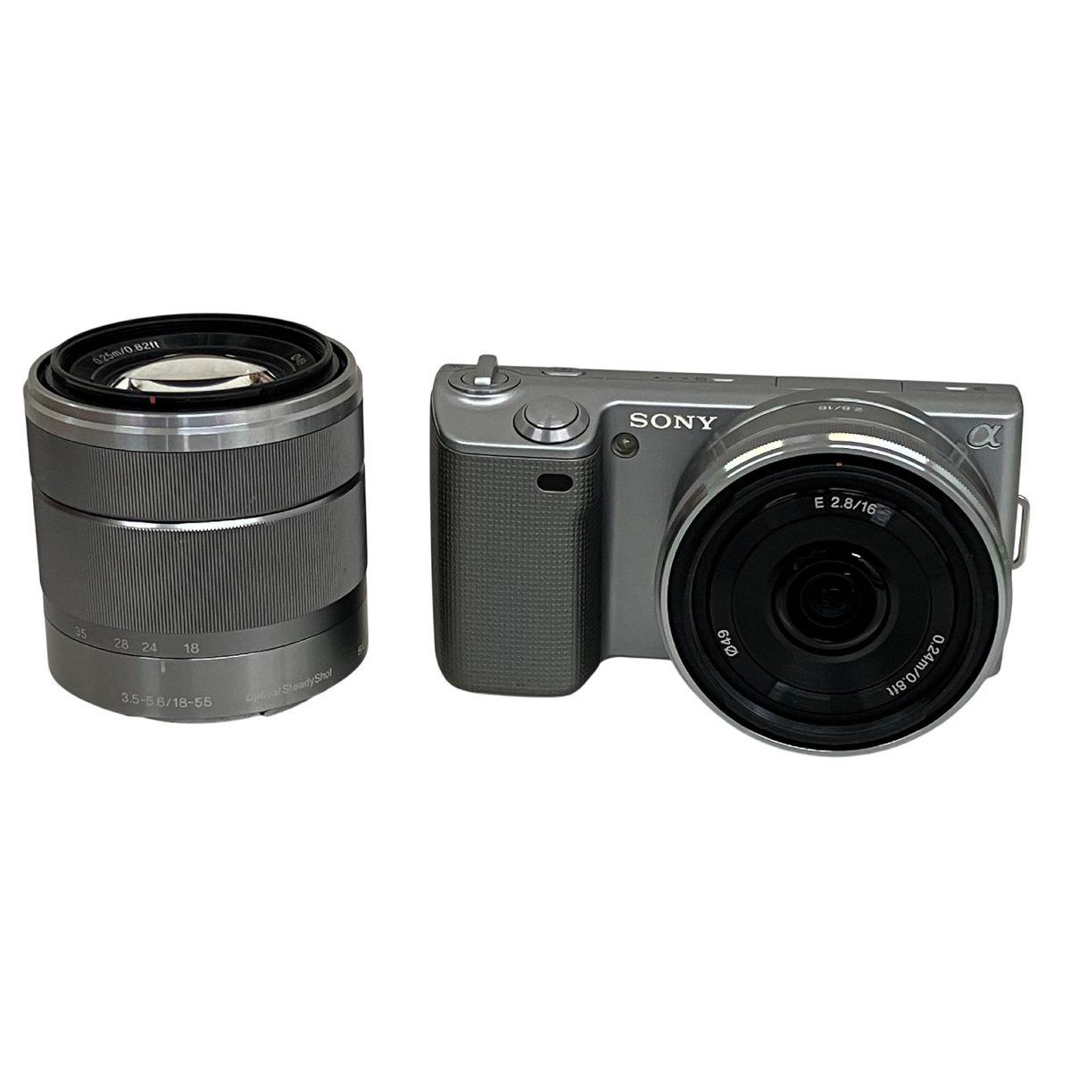 SONY α NEX-5 18-55mm F3.5-5.6 16mm F2.8 ダブルレンズキット ミラー