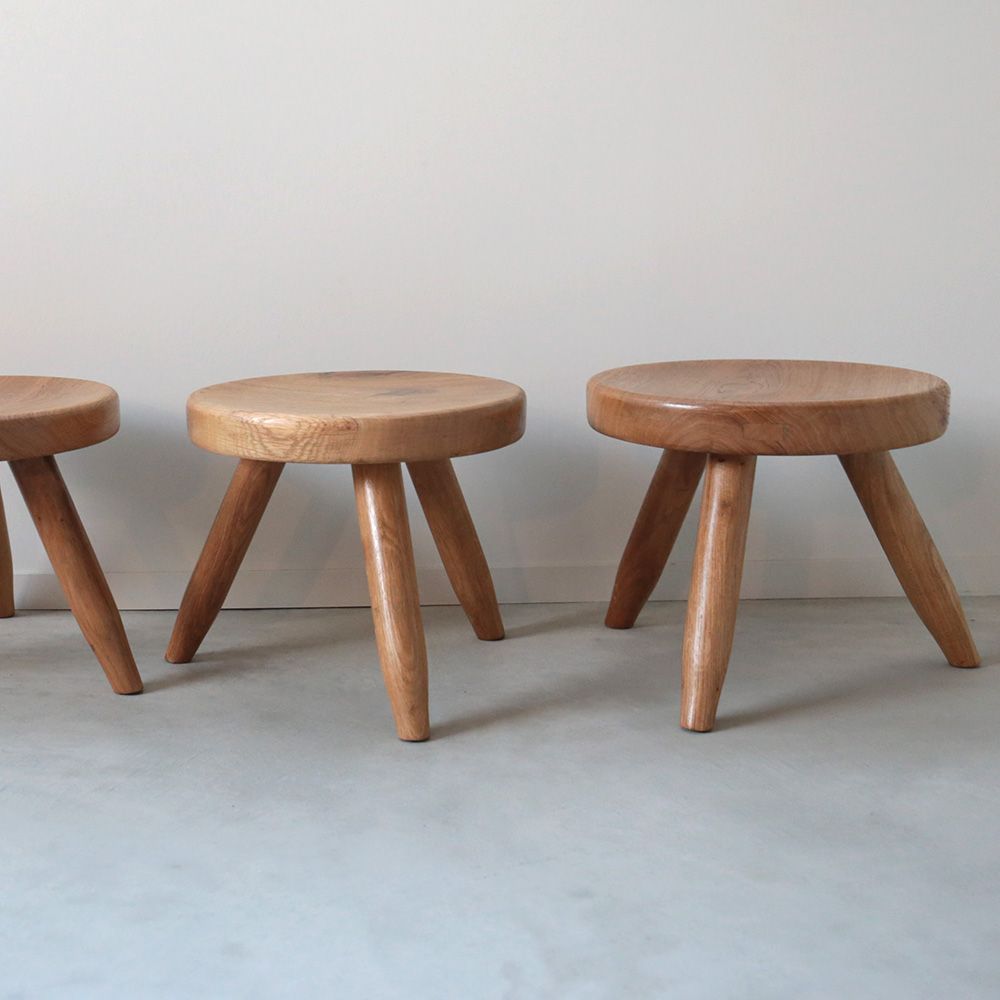 シャルロット・ペリアン ベルジェスツール チェア ブラウン ベージュ