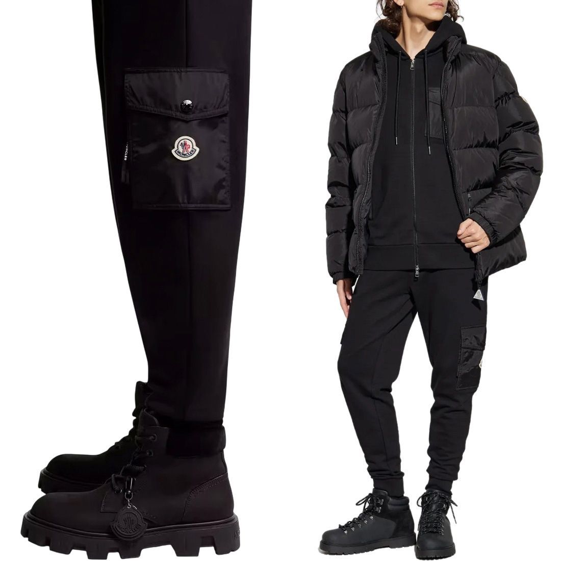 22 MONCLER モンクレール 8H00023 89A8F ブラック スウェットパンツ