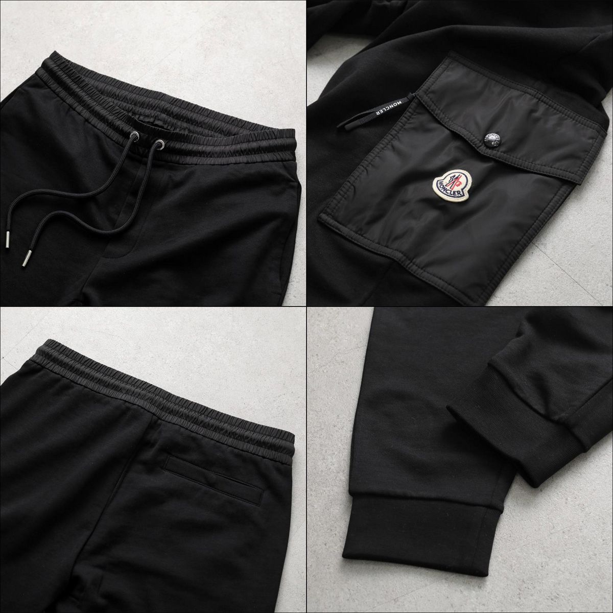 22 MONCLER モンクレール 8H00023 89A8F ブラック スウェットパンツ
