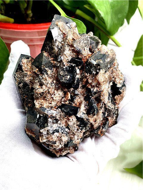 AAA級【魔除け】◇天然モリオン(黒水晶）クラスターYT8C6/97C23D