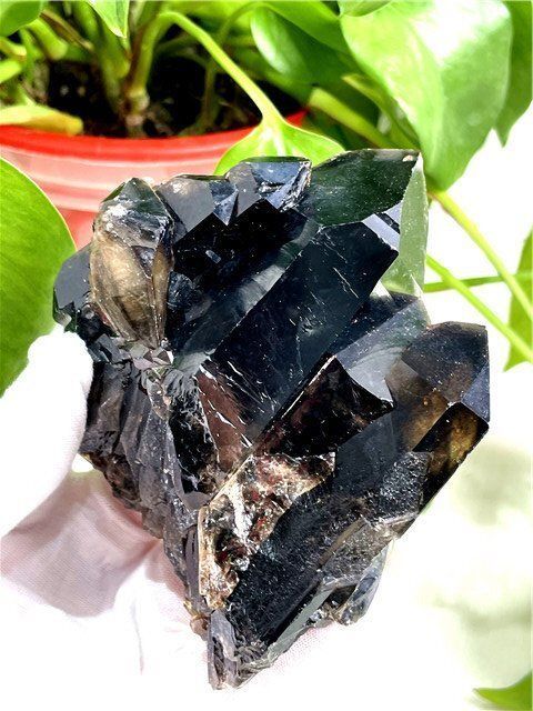 AAA級【魔除け】◇天然モリオン(黒水晶）クラスターYT8C6/97C23D