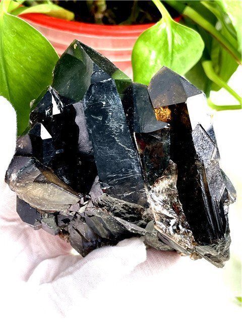 AAA級【魔除け】◇天然モリオン(黒水晶）クラスターYT8C6/97C23D