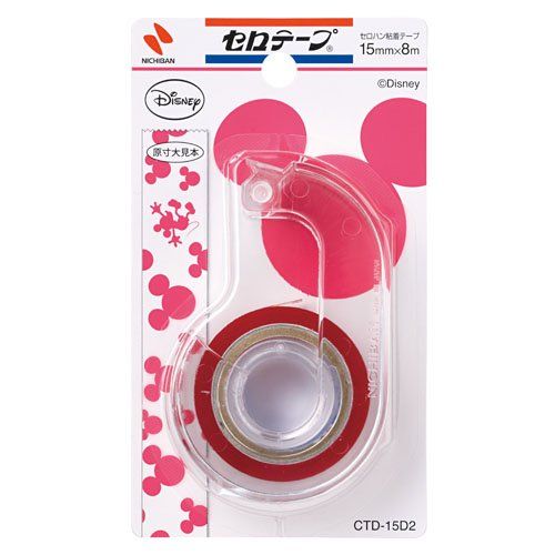 ニチバン セロテープ ディズニー 小巻 カッター付き CTD-15D2 ピンク