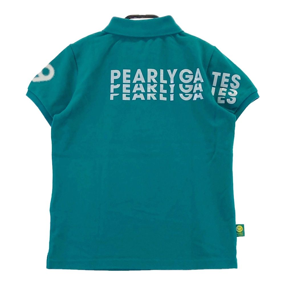 サイズ：0 PEARLY GATES パーリーゲイツ ロゴプリント 半袖ポロシャツ