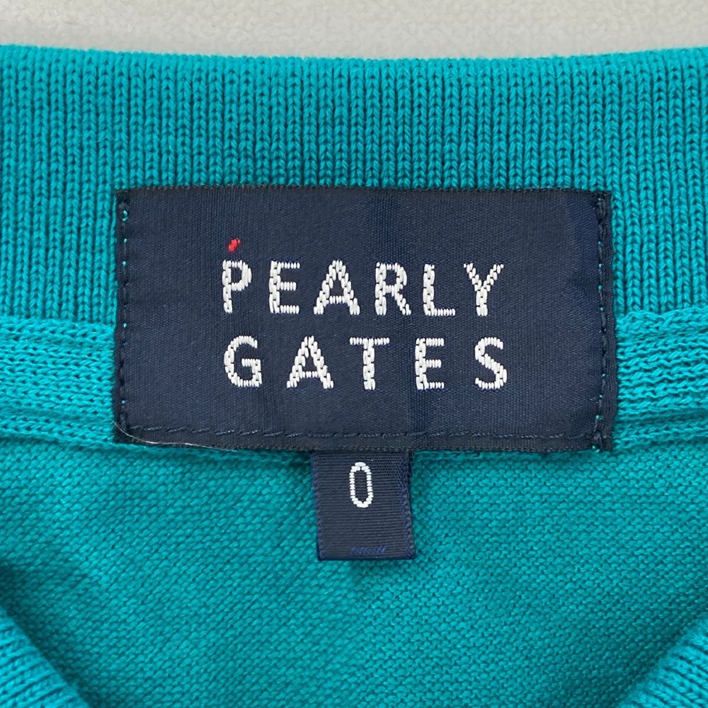 サイズ：0 PEARLY GATES パーリーゲイツ ロゴプリント 半袖ポロシャツ