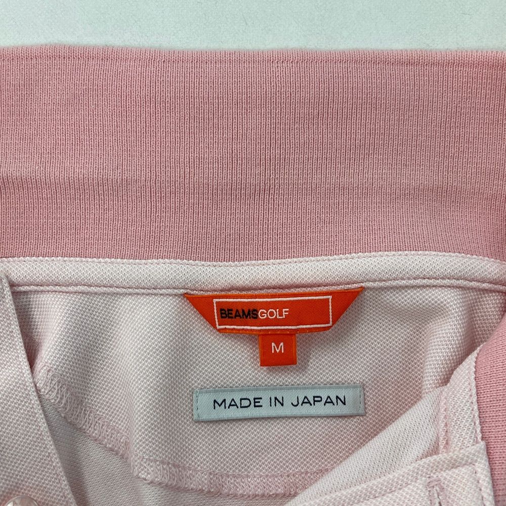 サイズ：M BEAMS GOLF ビームスゴルフ 半袖ポロシャツ ピンク系