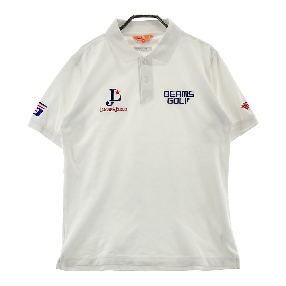 サイズ：M BEAMS GOLF ビームスゴルフ 半袖ポロシャツ ホワイト系