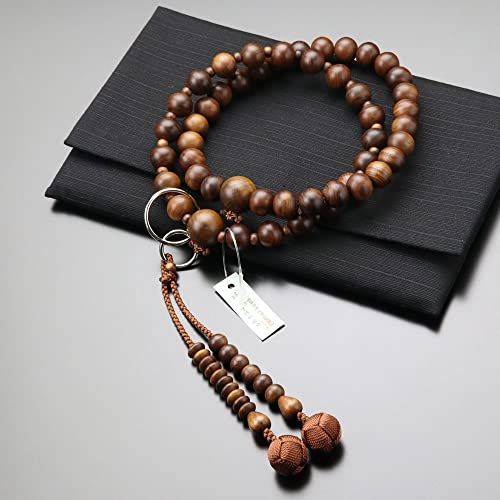  ≪ ≫念珠ドットコム 浄土宗 数珠 男性用 三万浄土 栴檀 艶消し 並環 梵天房 本式数珠 京念珠 京都 天然木 二連 木製 葬式 葬儀 法事 法要 マイ数珠 数珠袋プレゼント b 044696 e その他 キッチン 食器