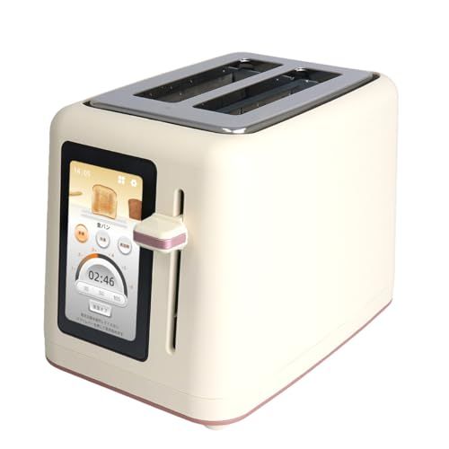 タッチパネル式 ポップアップトースター ｜ 簡単操作 6段階焼き加減設定 液晶ディスプレイ搭載 冷凍パン ＆ 再加熱モード 対応 ムラ焼き防止設計 縦型 省スペース デザイン ベーグル や ワッフル もOK e 1 fc 50 a 4