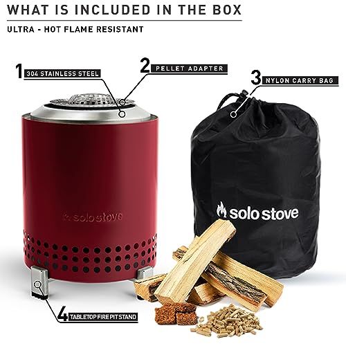 Solo Stove ソロストーブ メサ マルベリー 日本 2次燃焼 卓上 スタンド付き 煙が少ない ペレット 7 da 3 d 356