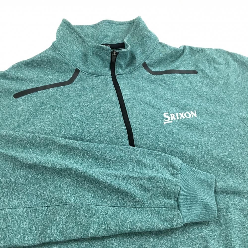 DESCENTE GOLF ハイネックシャツ 緑 ハーフジップ XL DESCENTE GOLF