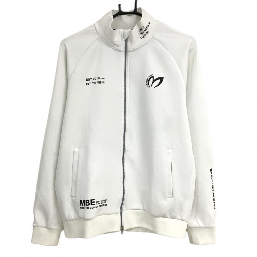 超美品】マスターバニー ジャケットブルゾン 白 背面ロゴプリント