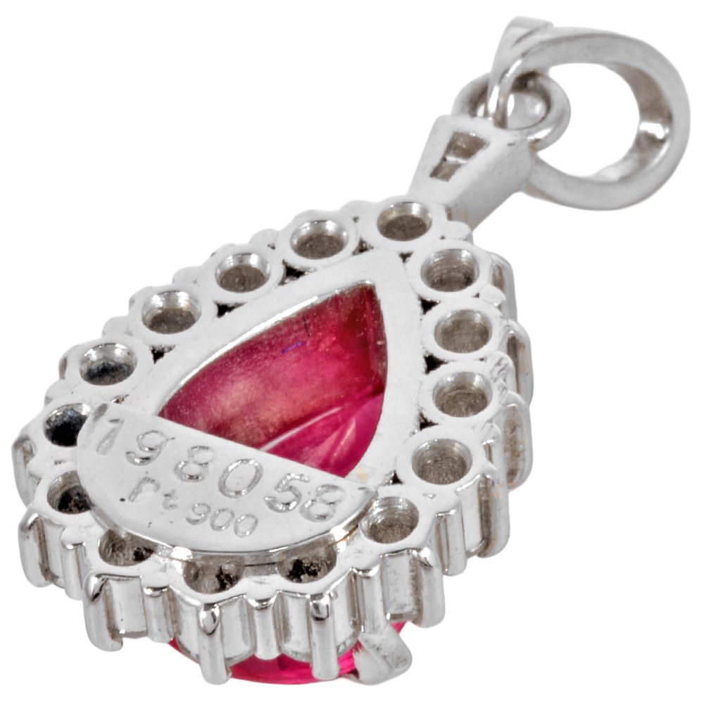 ペンダントトップ ルビー 1.98ct Pt900 4.5g レッド ダイヤモンド 0.58