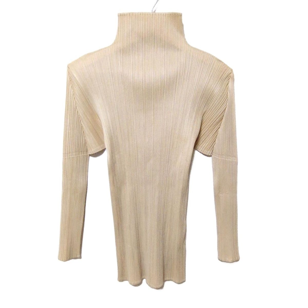 PLEATS PLEASE プリーツプリーズ 長袖 カットソー ベージュ 4 PLEATS PLEASE(プリーツプリーズ) 長袖カットソー サイズ3 L