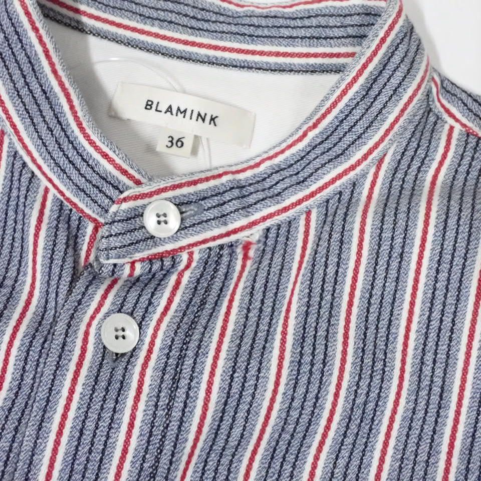 ブラミンク　BLAMINK ワンピース38 BLAMINK(ブラミンク) ワンピース サイズ36 S レディース - ネイビー×黒