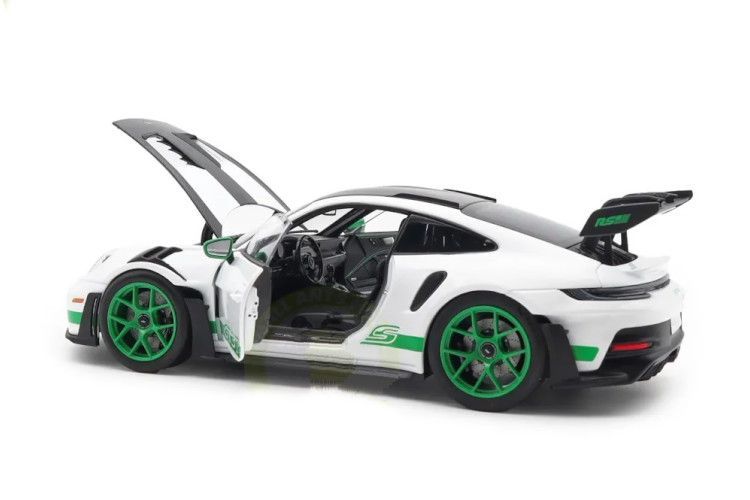 ノレブ 1|18 ポルシェ 911 992 GT 3 RS ヴァイザッハパッケージ 2025 開閉 Norev Porsche Carrera Tribute White|Python Green 187372