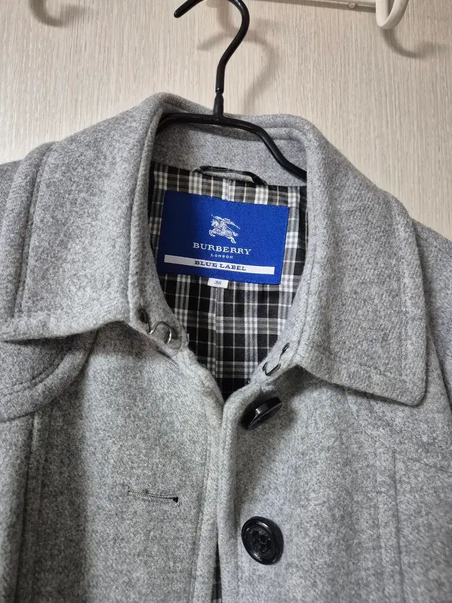 正規品) バーバリー ブルーレーベル ウールコート アンゴラ コート 38