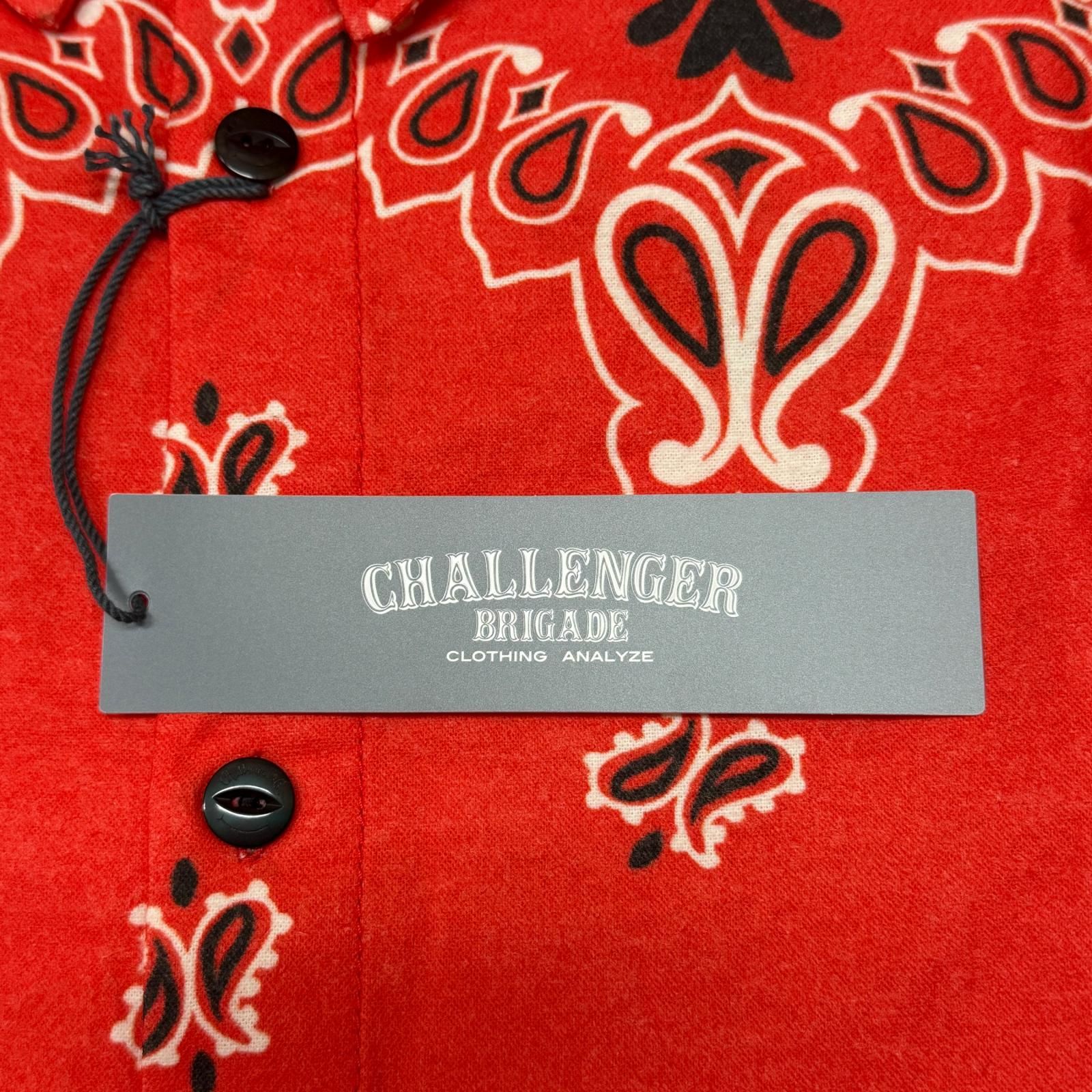 参考上代24200円 未使用 CHALLENGER 23AW L/S BANDANA NEL SHIRT