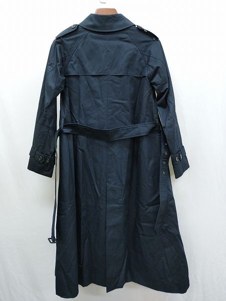 P831 [人気] GRENFELL グレンフェル トレンチコート 40 ネイビー 綿100