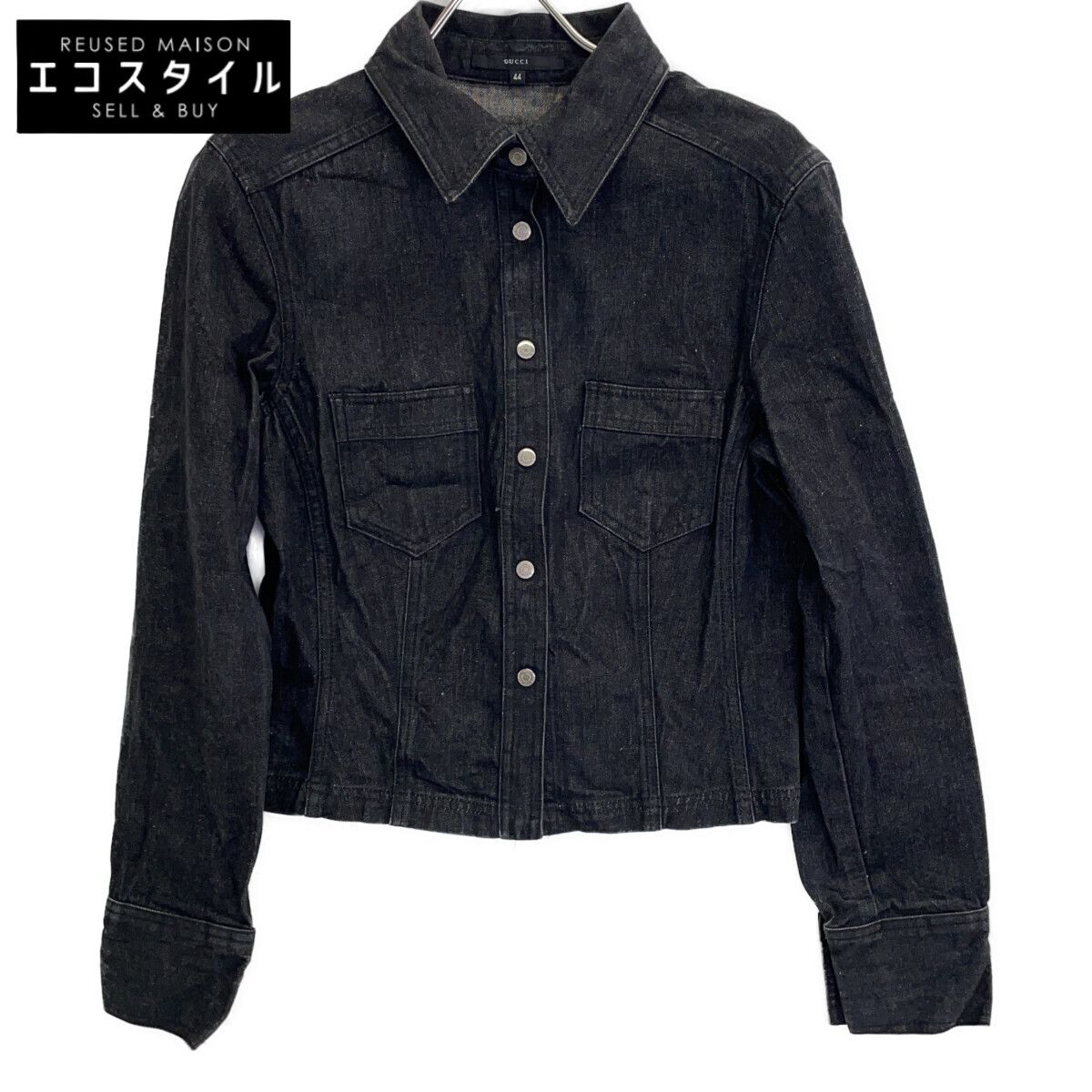 sasa　イタリア製　GUCCI グッチ　デニムジャケット　黒　42 GUCCI グッチ 203-1009-7171 デニムジャケット 44 - メルカリ